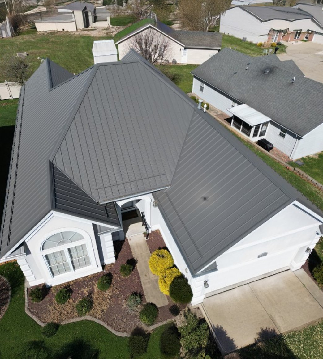 New shingle roof on a church in Ravenswood, West Virginia, installed by Platinum Home Exteriors