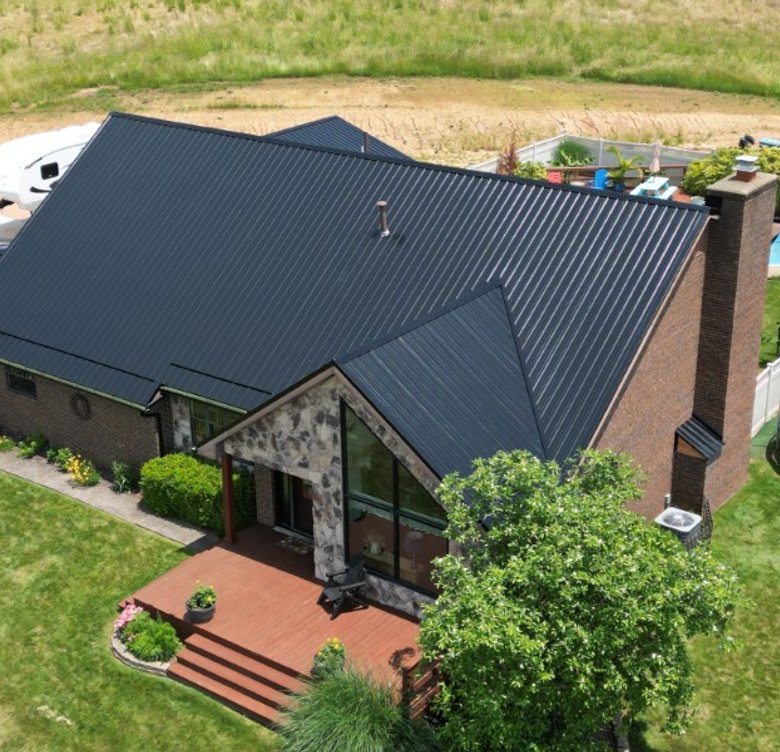 New metal roof installed by our Amish crew