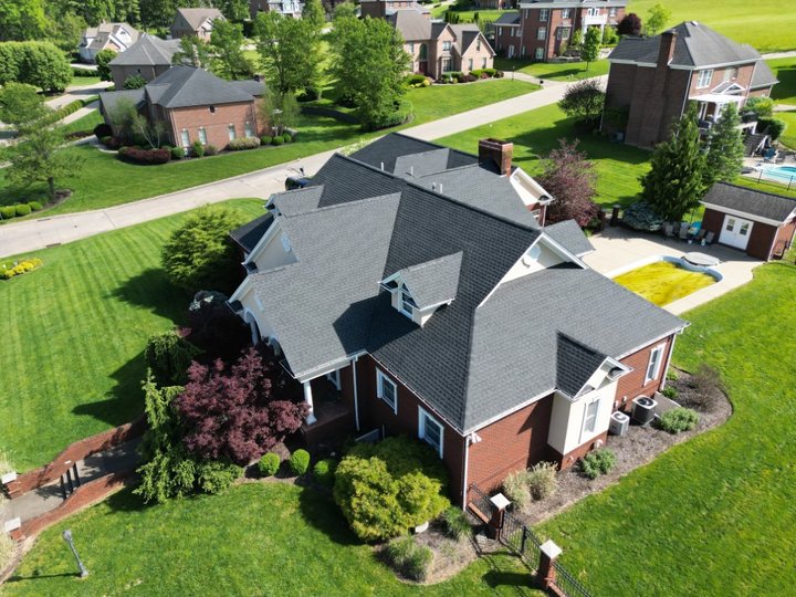 Completed shingle roof by Platinum Home Exteriors in West Virginia