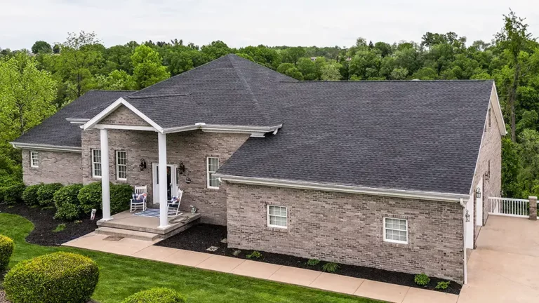 A shingle roof installed by Platinum Home Exteriors.