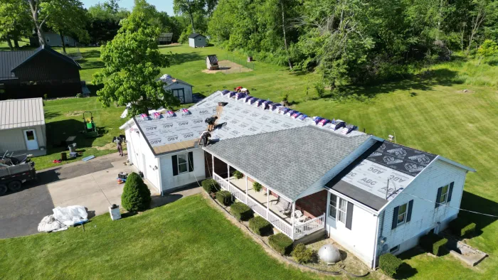 Roof During Roof Replacement Similar to St. Marys Work